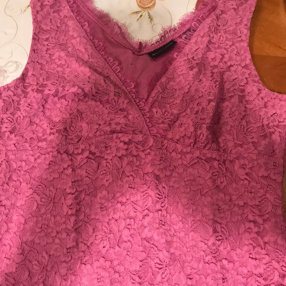 Pink lace top